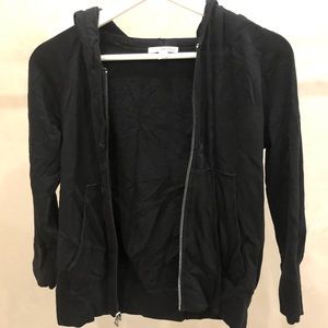 James Perse Black Zip-Up Hoodie